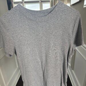 Banana Republic Ribbed Knit T-shirt Small Gray